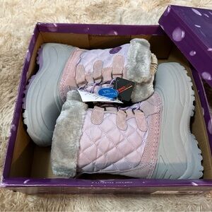 Totes Girls 4M Jenna II Thermolite Faux Fur‎ Purple Outdoor Snow Boots